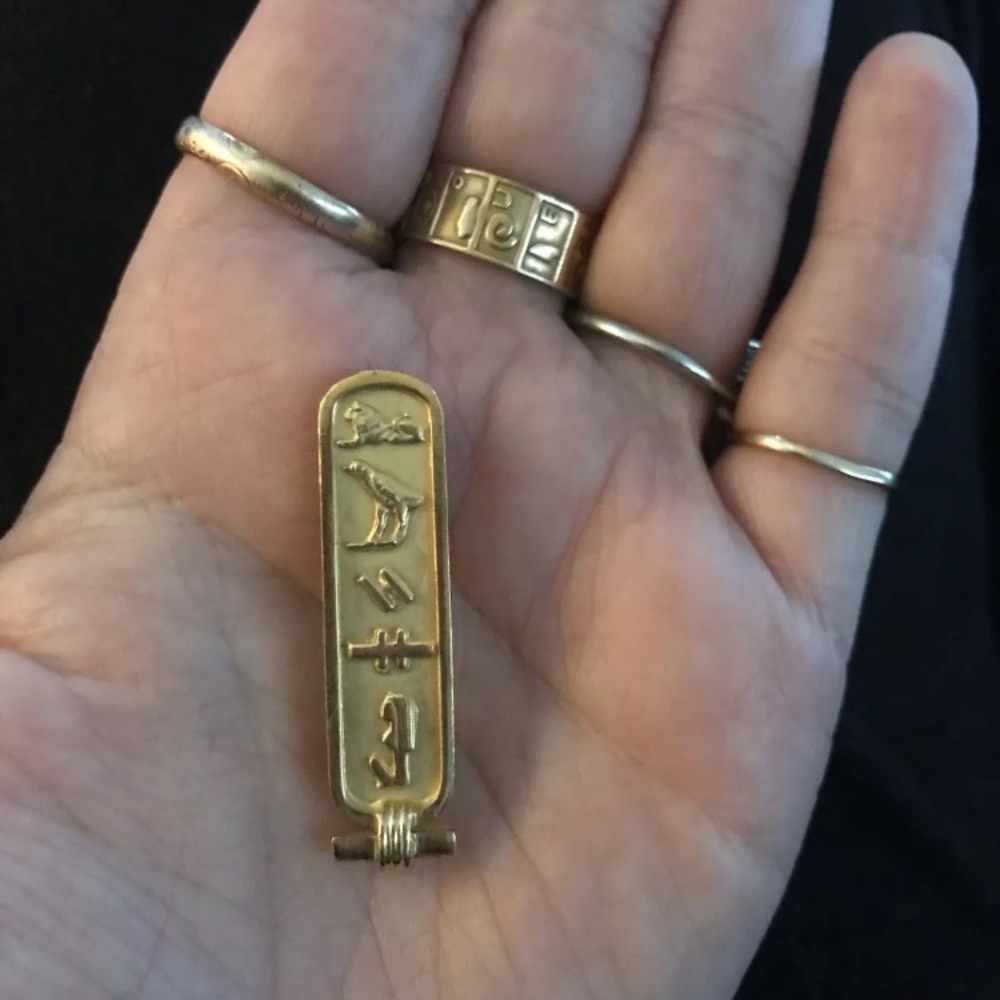 14k Egyptian Cartouche